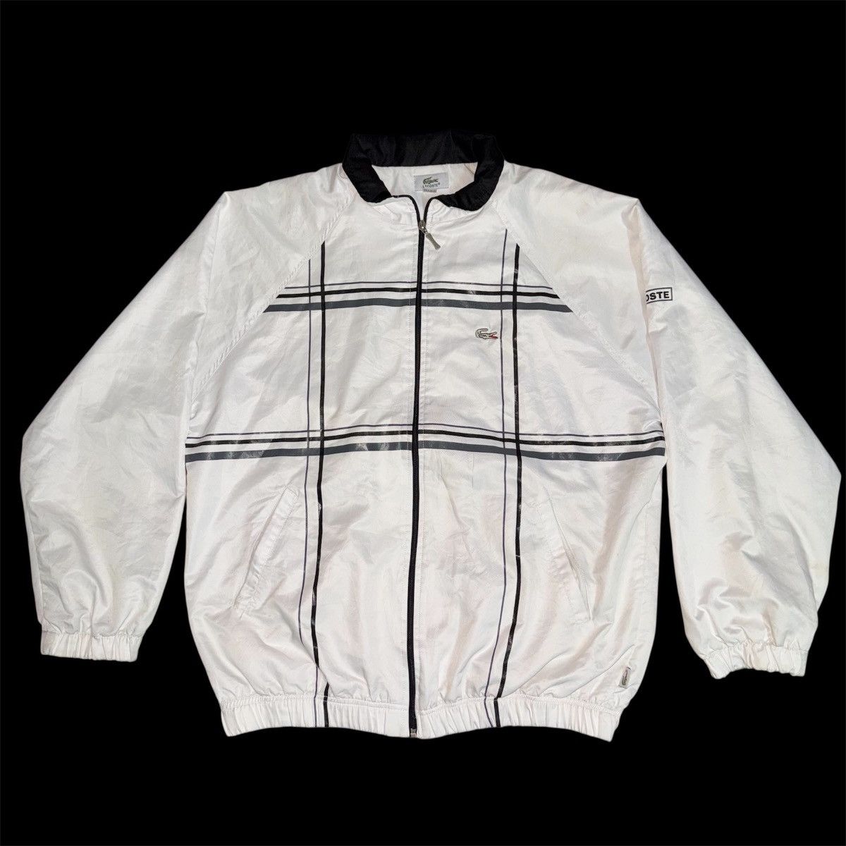Lacoste Lacoste White Windbreaker Jacket Size US L / EU 52-54 / 3 - 1 Thumbnail