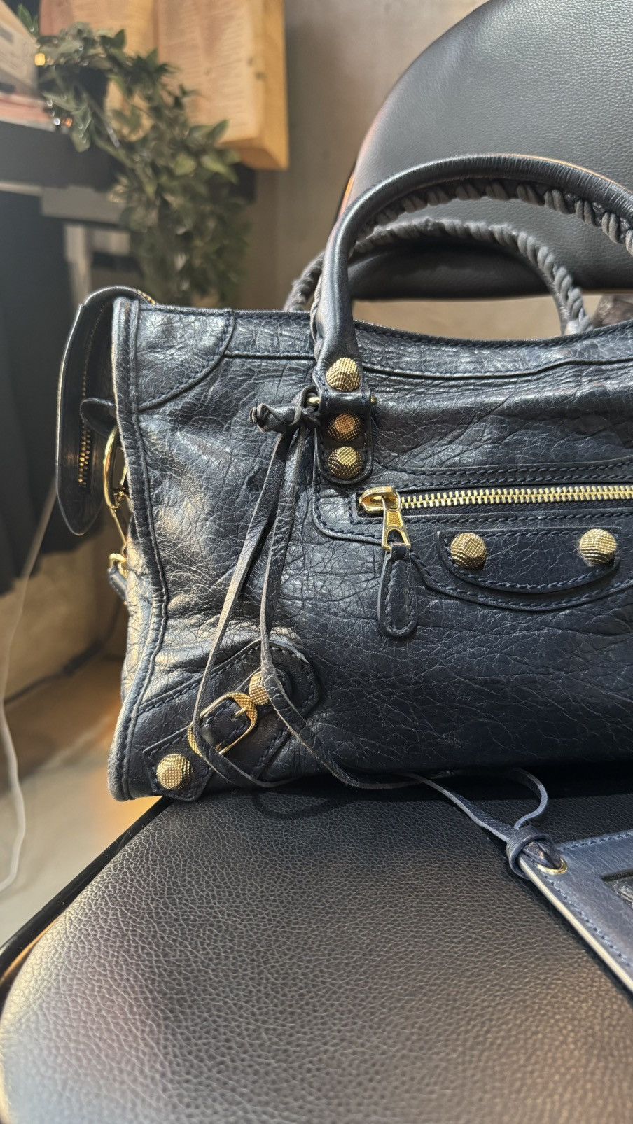 Balenciaga Balenciaga Nay Blue Leather Small Classic City RH Tote Size ONE SIZE - 2 Thumbnail