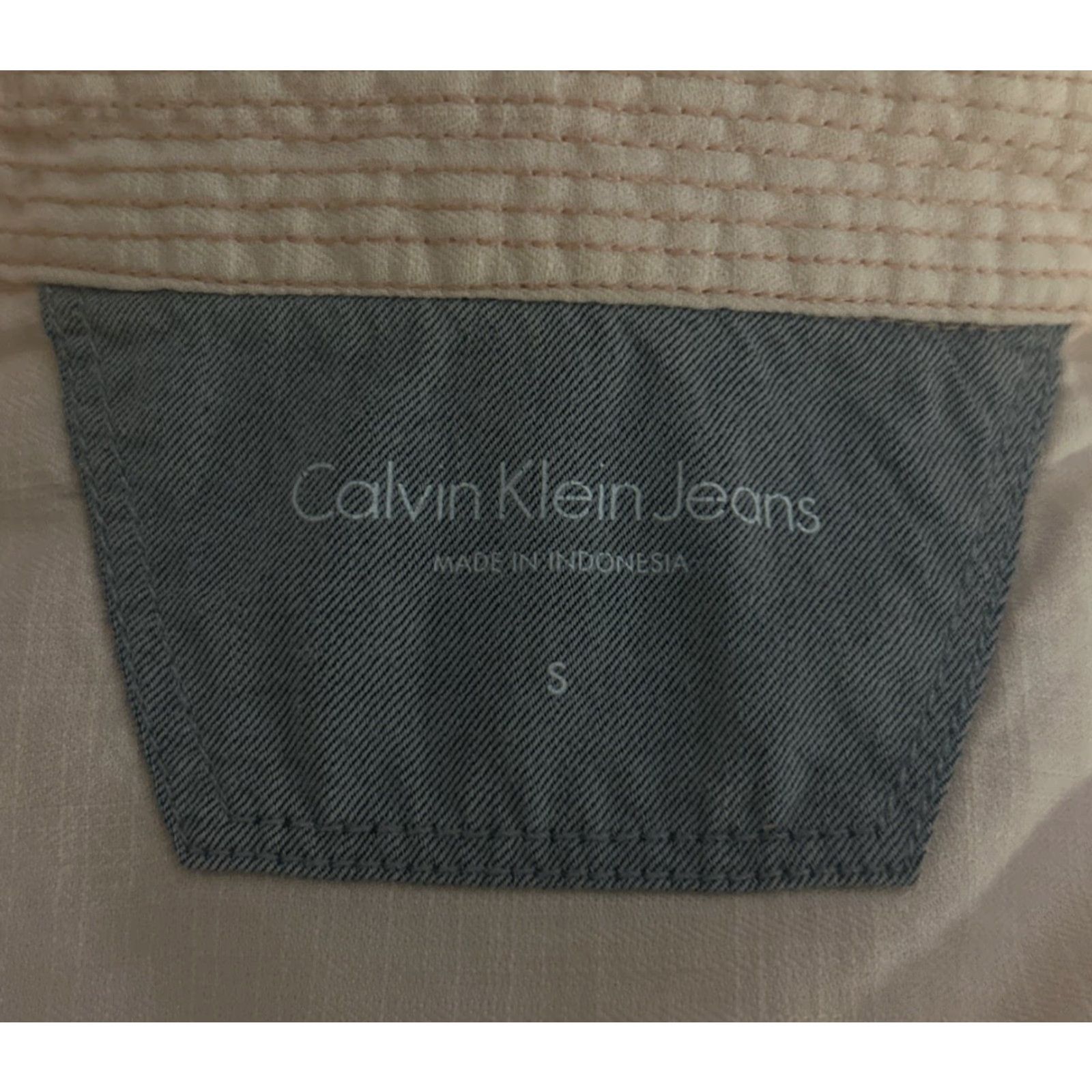 Calvin Klein Calvin Klein Jeans Shirt Button-Up S Cotton Short Sleeve Pockets Orange 1999 Men Casual Travel Vintage No Size US S / EU 44-46 / 1 - 3 Thumbnail