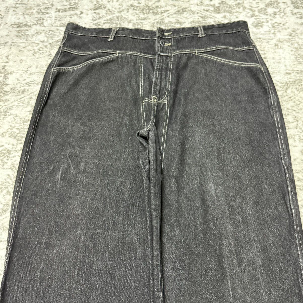 Marithe + Francois Girbaud Girbaud Black Wash Carpenter Loose Denim Pants Size US 40 / EU 56 - 3 Thumbnail