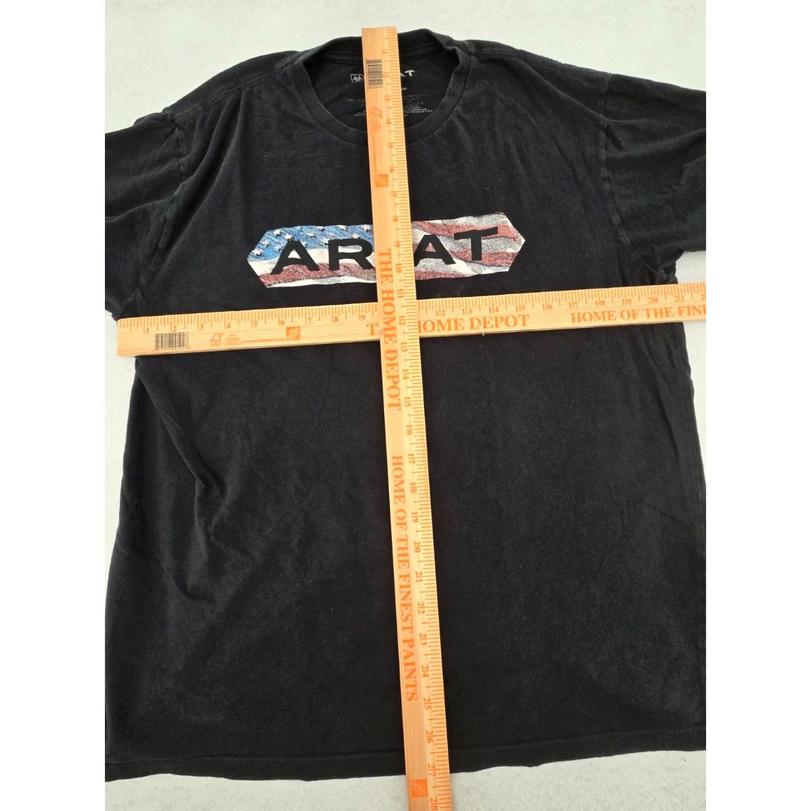 Ariat Ariat T-shirt Graphic Print US Flag Logo Short Sleeve Men L Black Crew Neck Shirt Size US L / EU 52-54 / 3 - 6 Thumbnail