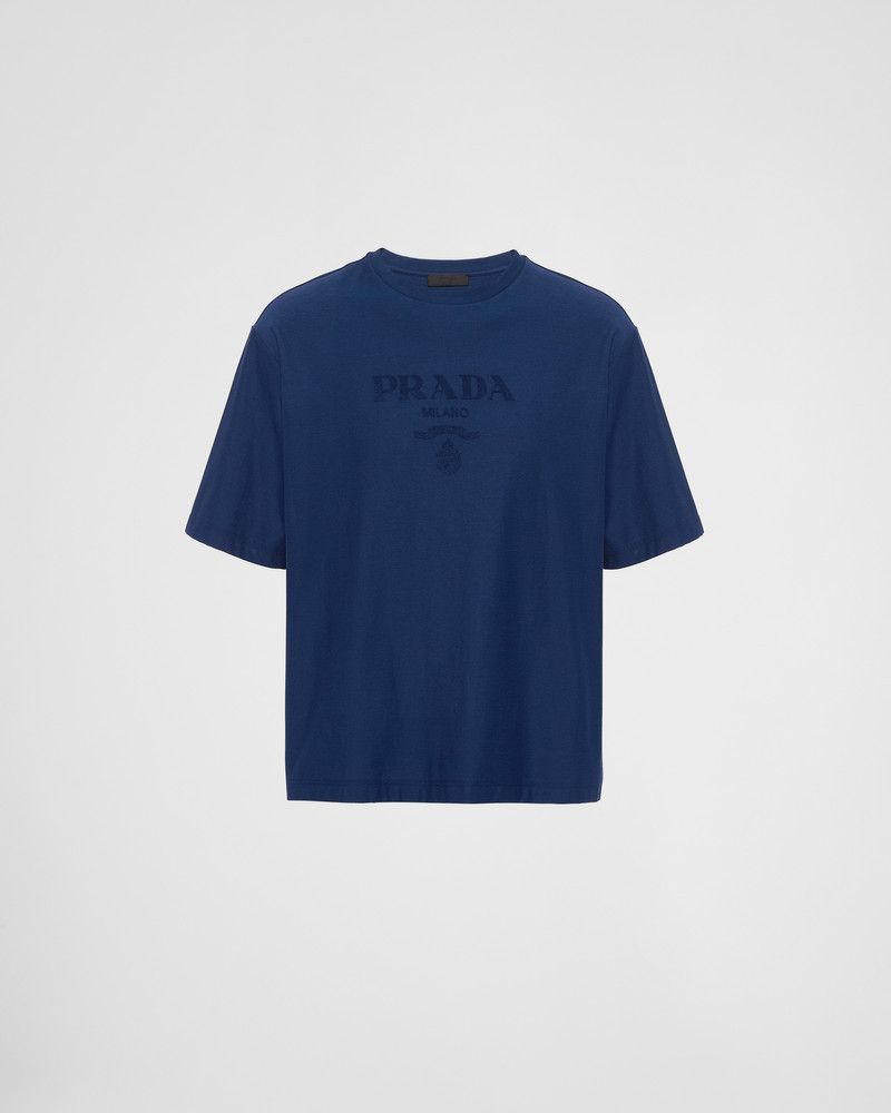 Prada o1w1db10426 Technical T-Shirt in Blue Size US XL / EU 56 / 4 - 1 Thumbnail