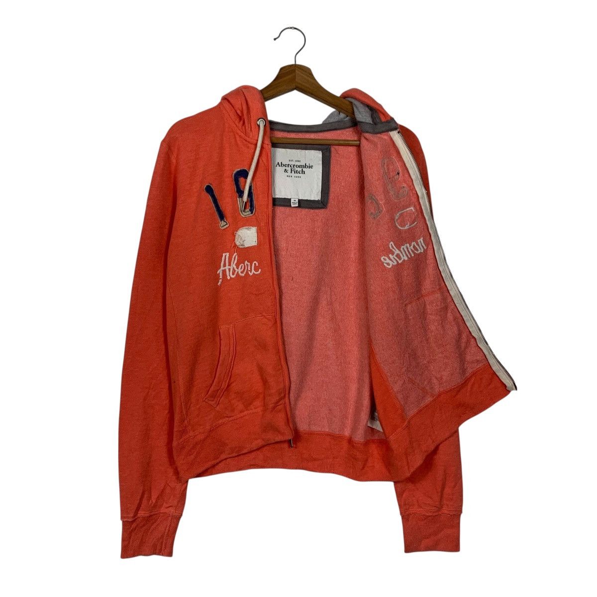 Abercrombie & Fitch ABERCROMBIE Spellout Big Logo Zipper Hoodies #3610-C165 Size US M / EU 48-50 / 2 - 8 Thumbnail