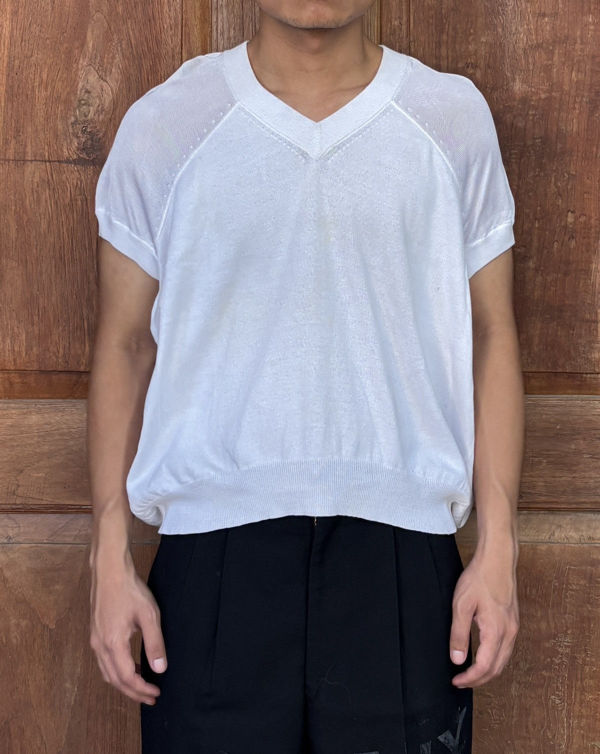 Maison Margiela MM6 Sleeveless Wide Sweater Size US M / EU 48-50 / 2 - 1 Thumbnail