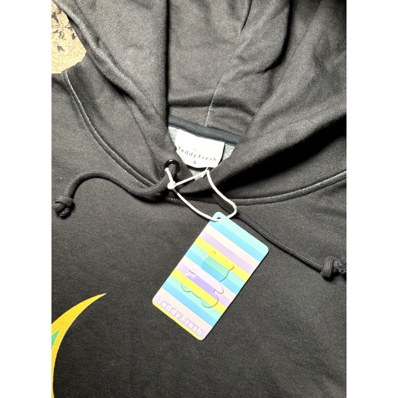 Teddy Fresh Teddy Fresh Hoodie Sweatshirt Pullover Black S Hooded Pockets Unisex Adults Small Long Sleeve Drawstring Fire Flame New Size US S / EU 44-46 / 1 - 4 Thumbnail