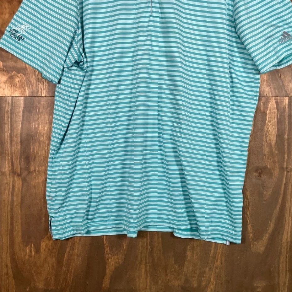 Adidas Adidas Polo Shirt Green Striped Golf Short Sleeve 2XL Men Athletic Big & Tall Casual Activewear | All Seasons, Quick Dry, Breathable Size US XXL / EU 58 / 5 - 3 Thumbnail