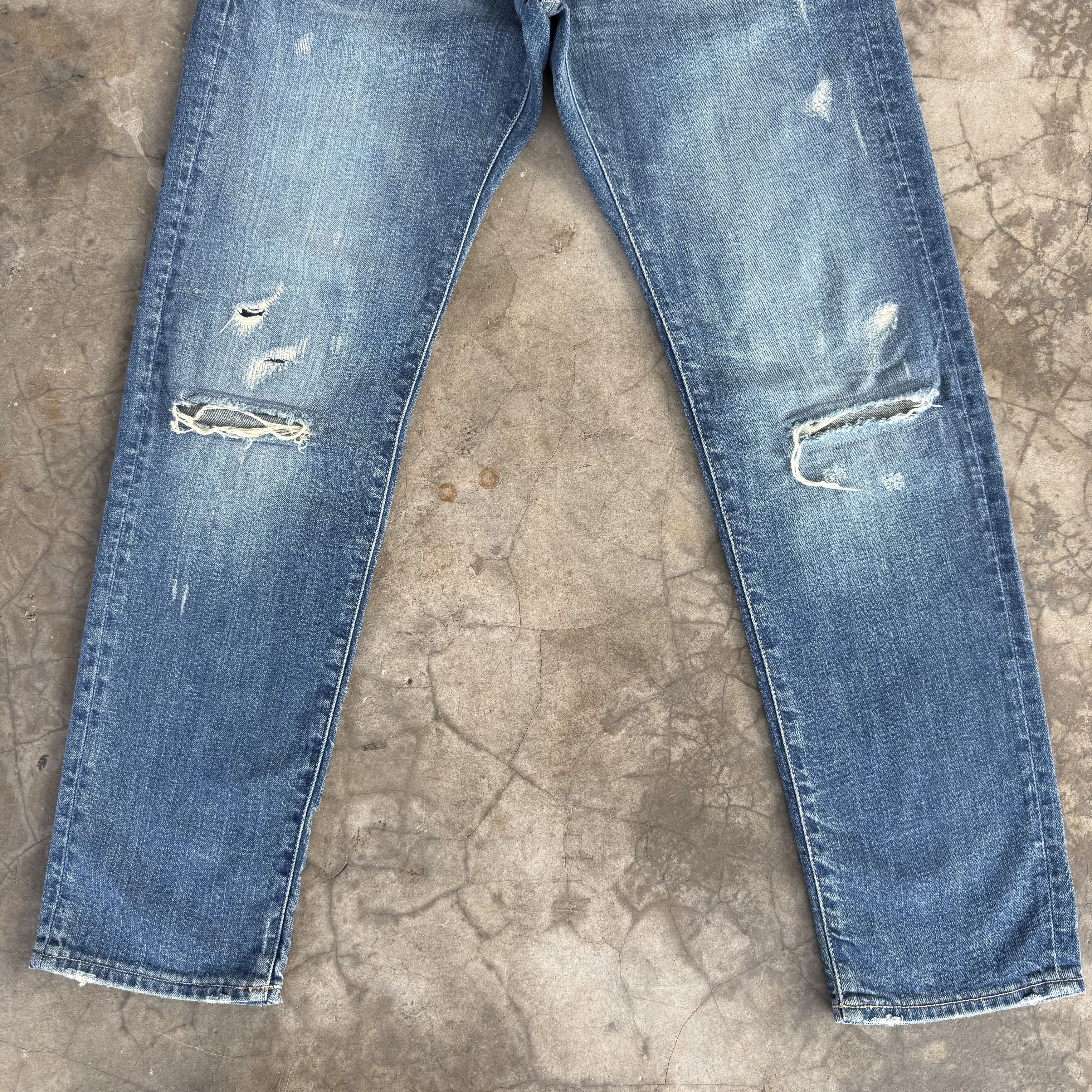 G-Star W29 Vintage G star ButtonFly Faded Ripped Denim Jean Size US 29 - 4 Thumbnail