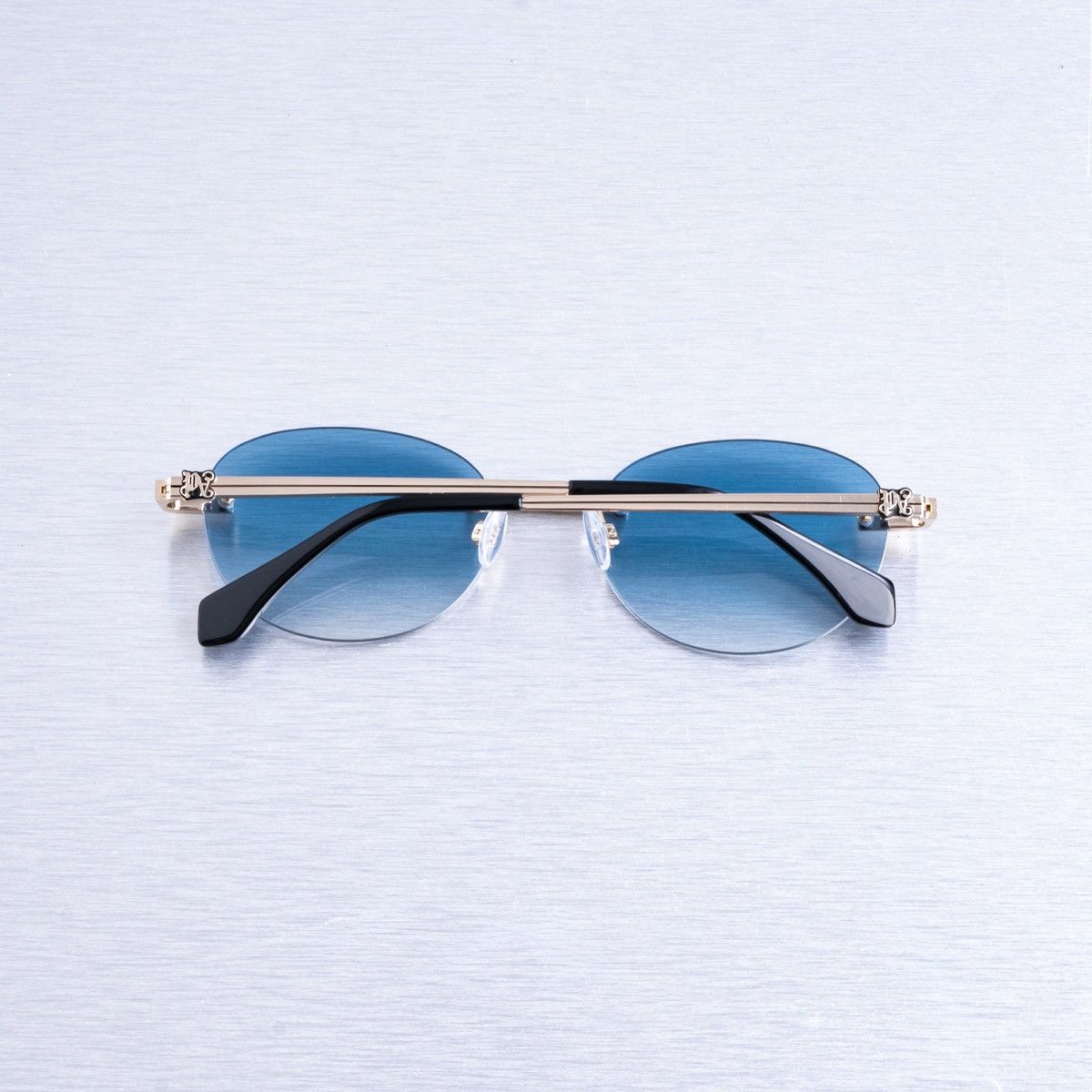 Palm Angels PALM ANGELS CRYSTAL GOLD BLUE GRADIENT SUNGLASSES Size ONE SIZE - 8 Thumbnail