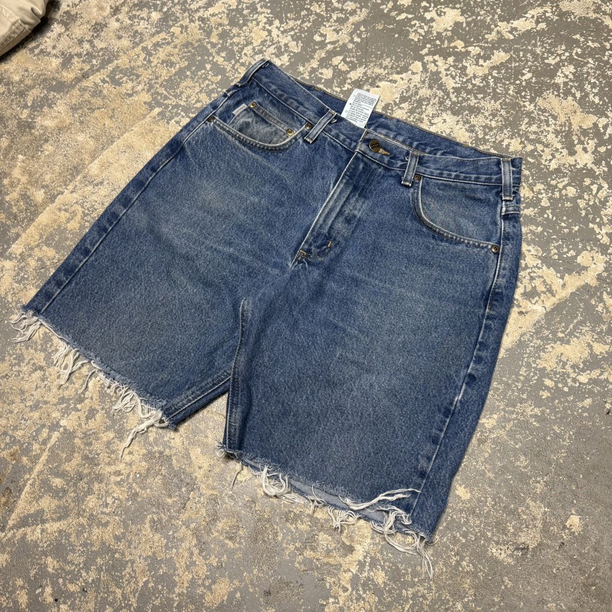 Carhartt Vintage Carhartt Denim Cut Off Workwear Shorts Jorts Size US 34 / EU 50 - 4 Thumbnail