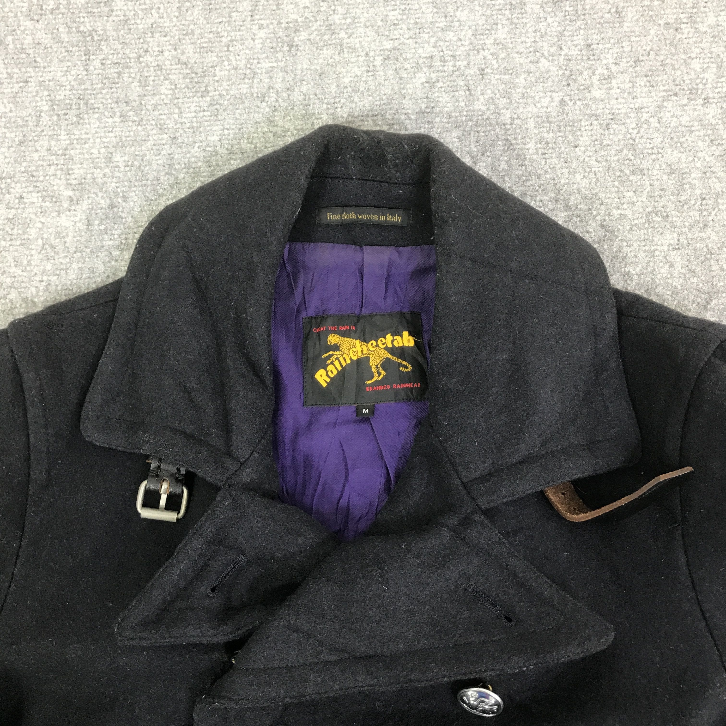 Japanese Brand RAINCHEETAH DOUBLE BRESTED WOOL COAT JACKET K99B3 Size US M / EU 48-50 / 2 - 8 Thumbnail