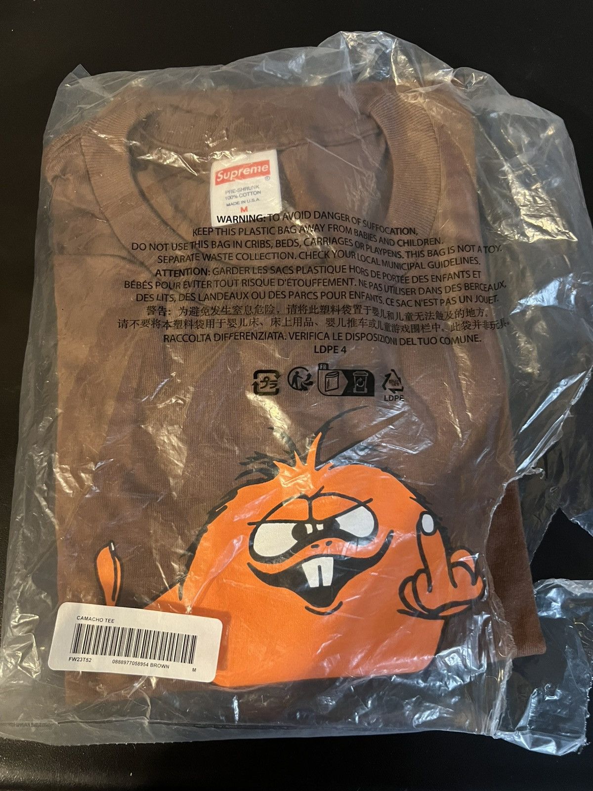 Supreme Supreme Camacho Tee Brown (Size Medium) Size US M / EU 48-50 / 2 - 2 Thumbnail