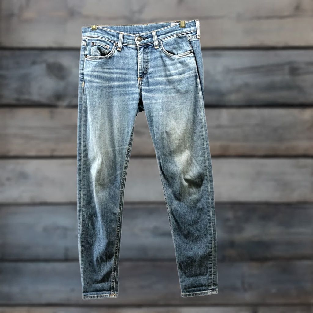 Rag & Bone rag & bone Skinny Jean in Nelly Womens 25 Blue Light Wash Low Rise Jeans Women 25 Blue Size 42" / US 20 - 1 Thumbnail