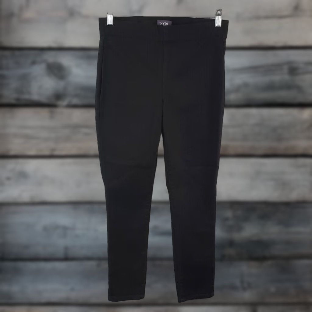 NYDJ NYDJ Womens Jeans Pull On Skinny Size 4 Black Mid Rise Denim Cotton Blend 26.5in Inseam Womens Size 27" / US 4 / IT 40 - 1 Thumbnail
