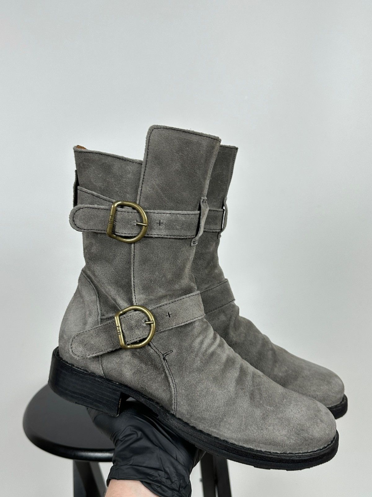 Fiorentini + Baker Fiorentini + Baker Eternity 2 Buckle Moto Ankle Suede Boots Size US 7 / IT 37 - 2 Thumbnail