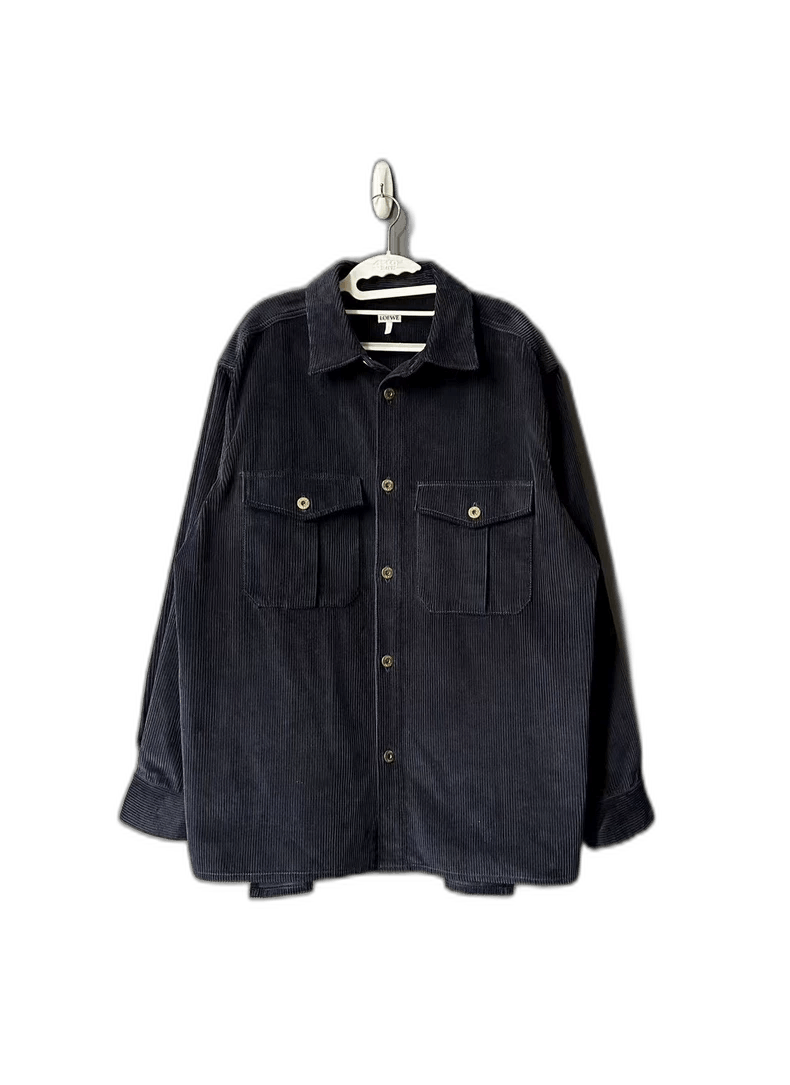 Loewe Loewe Dark Blue Corduroy Jacket-yf Size US L / EU 52-54 / 3 - 1 Thumbnail