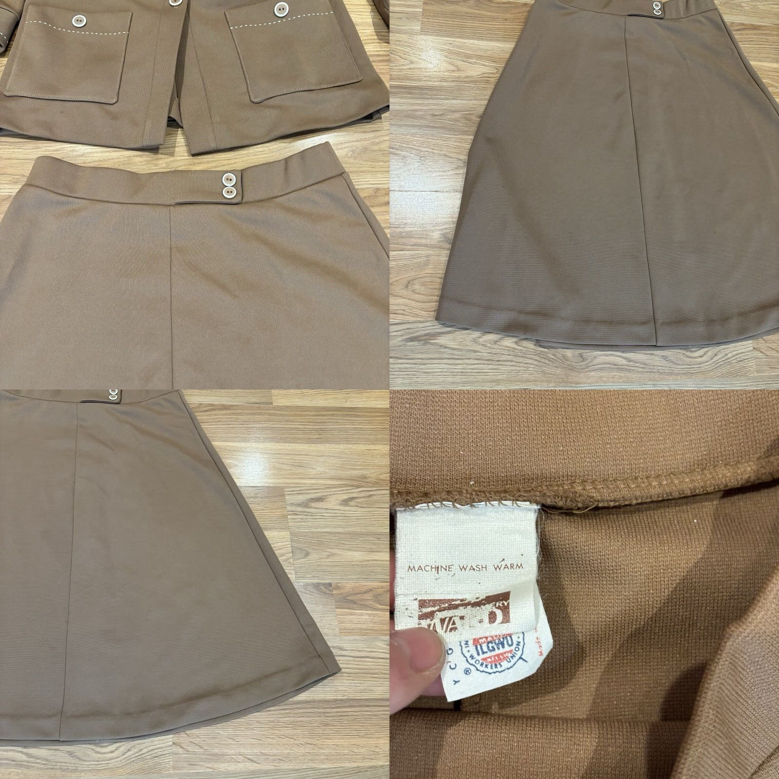 Vintage VINTAGE Union Made Brown Jacket Skirt Set Two Piece Workwear Office Size 12 Size 34" / US 12 / IT 48 - 8 Thumbnail