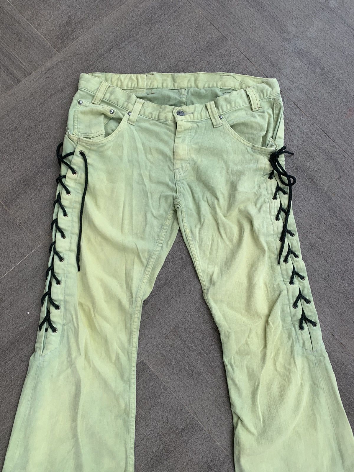 Tornado Mart Flared Sunfaded Tornado Mart Lace Pants Size US 35 - 2 Thumbnail