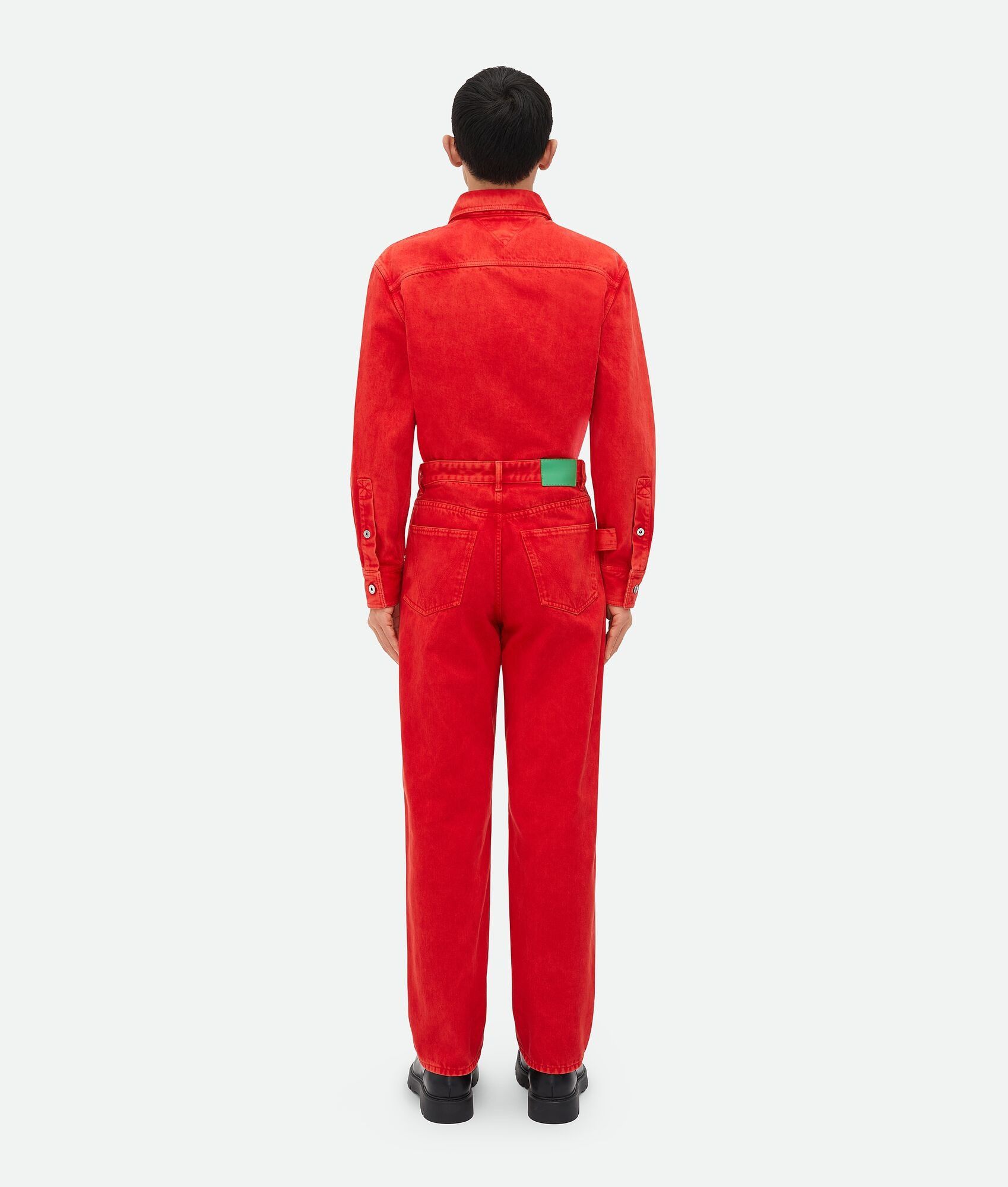 Bottega Veneta o1lf3ng10825 Faded Color Washed Denim Trousers in Red Size US 32 / EU 48 - 3 Thumbnail