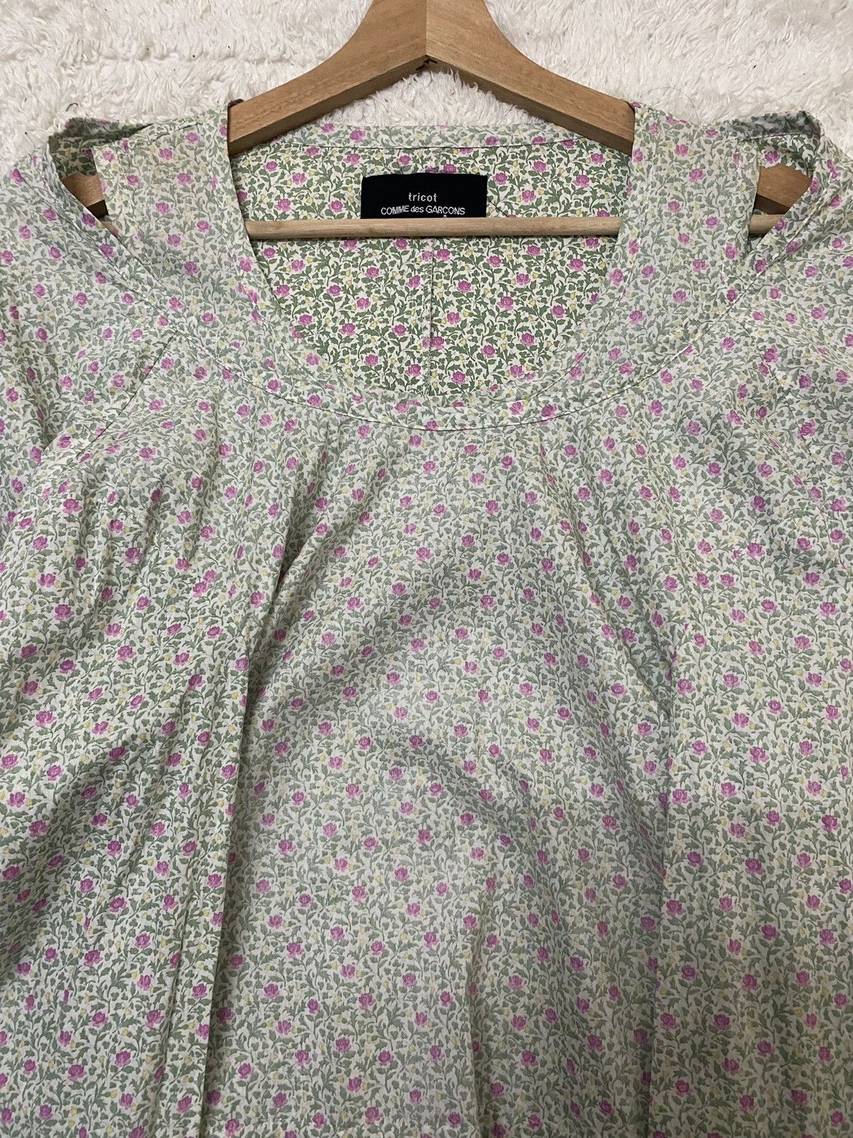Comme des Garcons VINTAGE 90s FLORAL PATERN AD1991 TRICOT CDG MID-LENGHT DRESS Size XS / US 0-2 / IT 36-38 - 13 Thumbnail