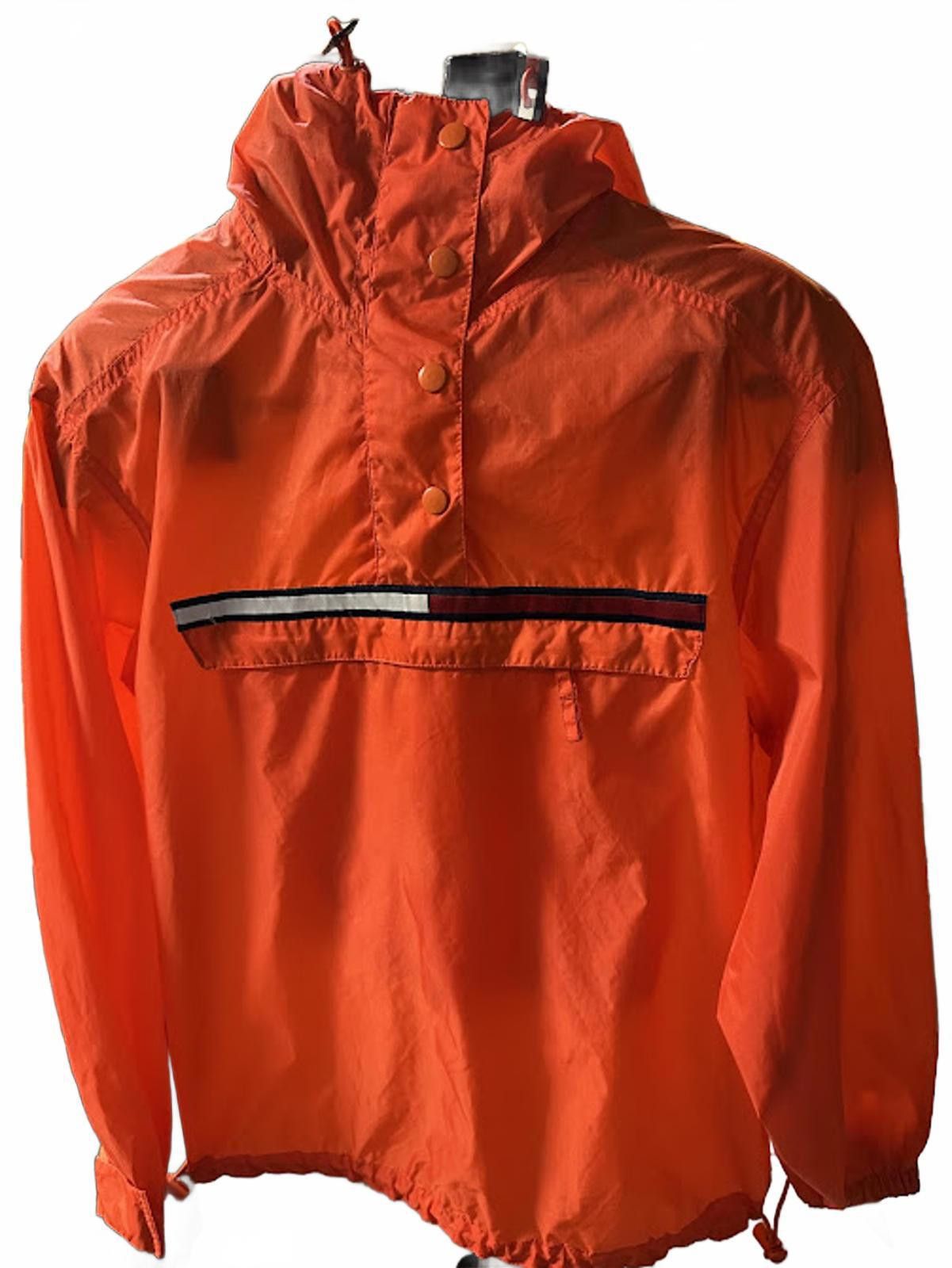 Tommy Hilfiger Tommy Jeans Orange Half-Zip Hooded Windbreaker S Size US S / EU 44-46 / 1 - 1 Thumbnail