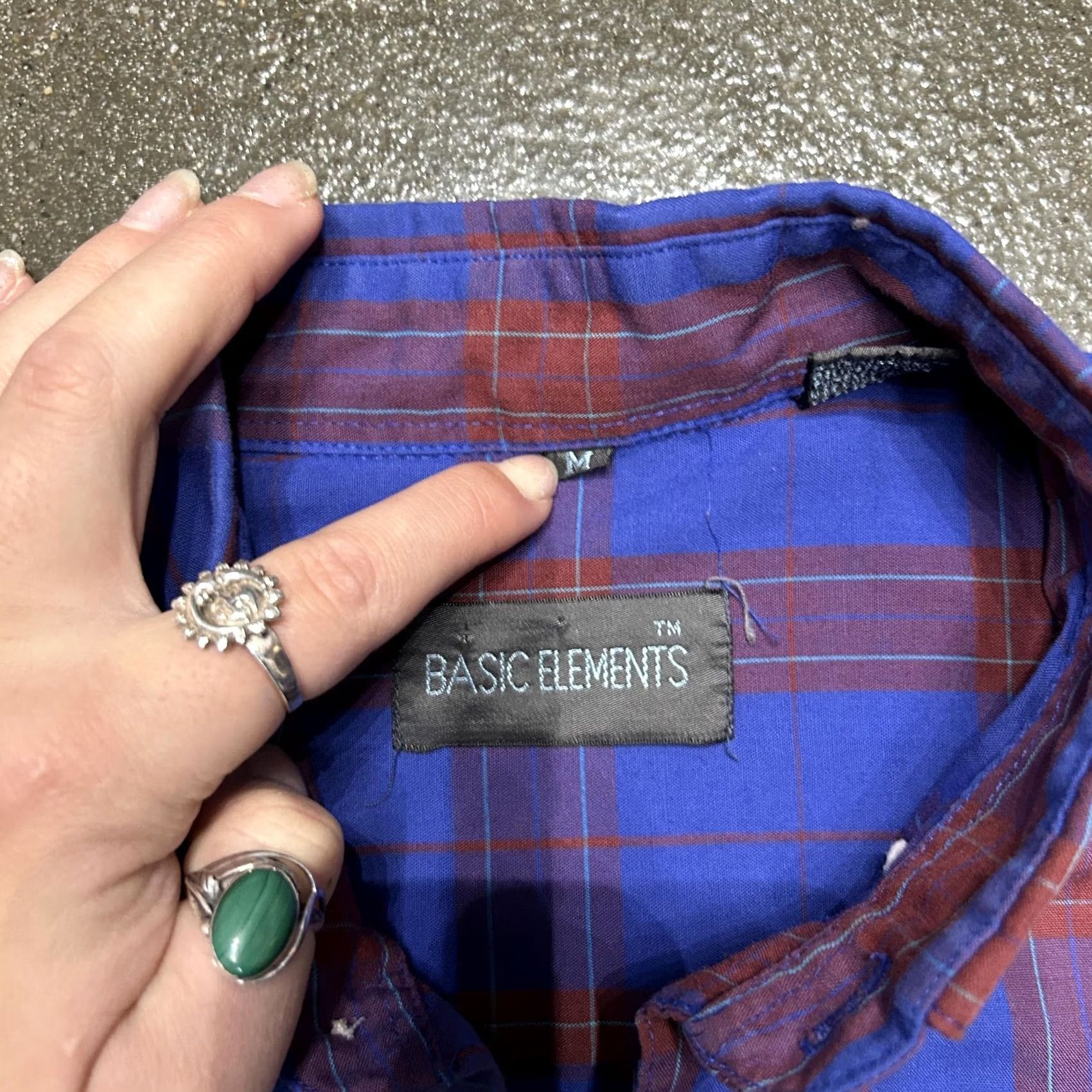 Vintage Basic Elements Shirt Mens Medium Blue Plaid Button-Down Long Sleeve Casual Shirt Size US M / EU 48-50 / 2 - 3 Thumbnail