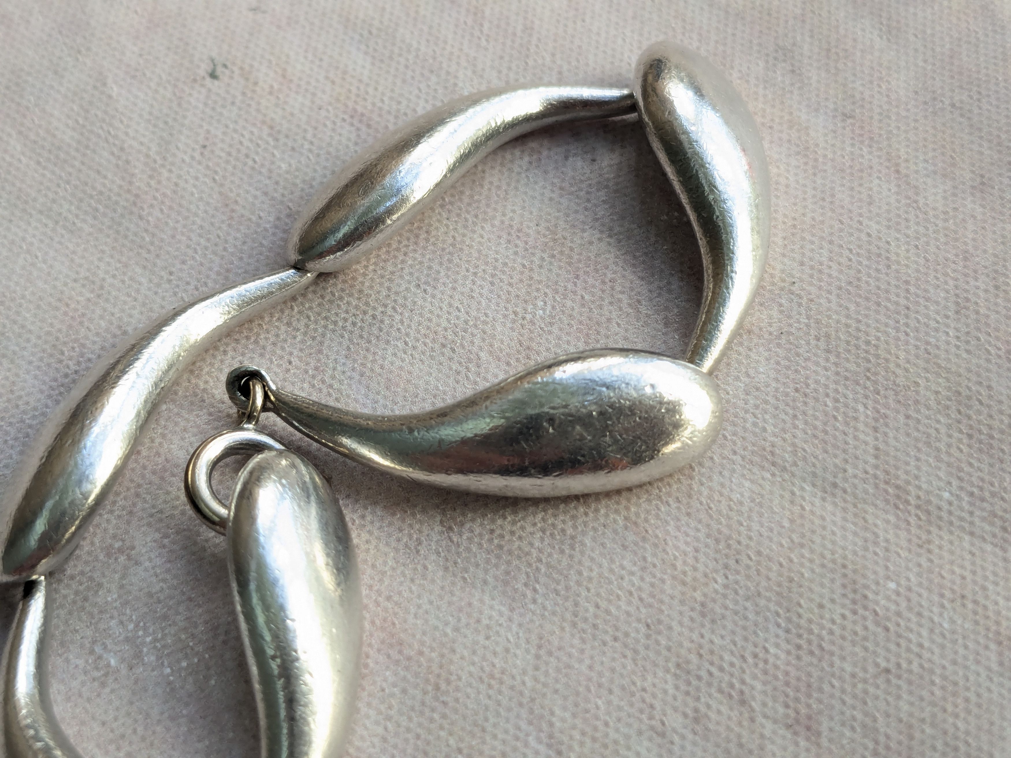 Jewelry Vintage Sterling Silver Bracelet E.Schiff Whale Modern Avant Size ONE SIZE - 14 Thumbnail