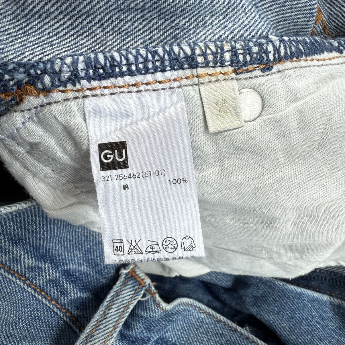 Japanese Brand VINTAGE GU STRAIGHT FADED RIPPEP JEAN DENIM PANTS Size US 36 / EU 52 - 12 Thumbnail