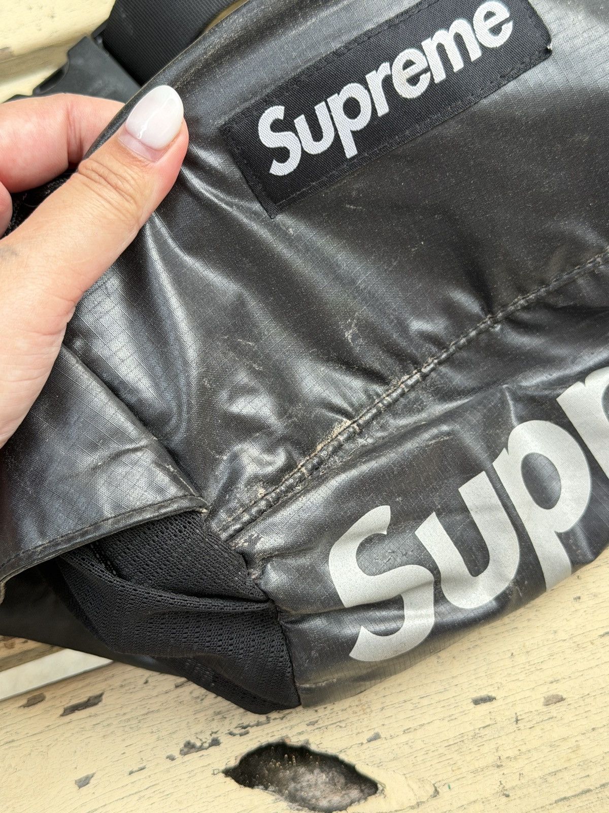 Supreme Supreme Black Cordura Waist Crossbody Bag Size ONE SIZE - 15 Thumbnail