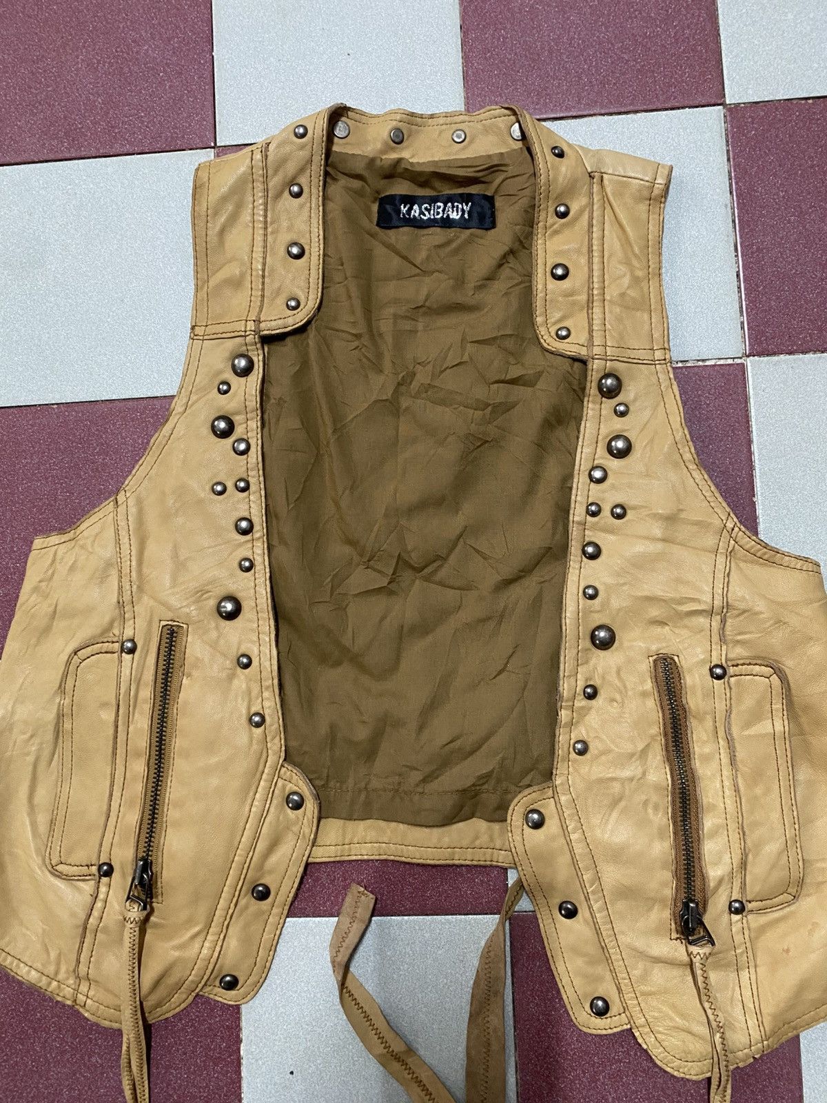 Leather Biker Vest Kasibady