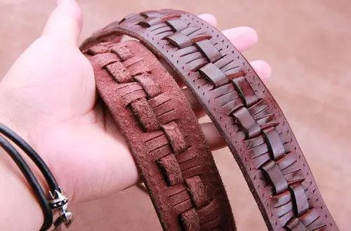 VIBE Rare Leather Braided Belt Size ONE SIZE - 4 Thumbnail