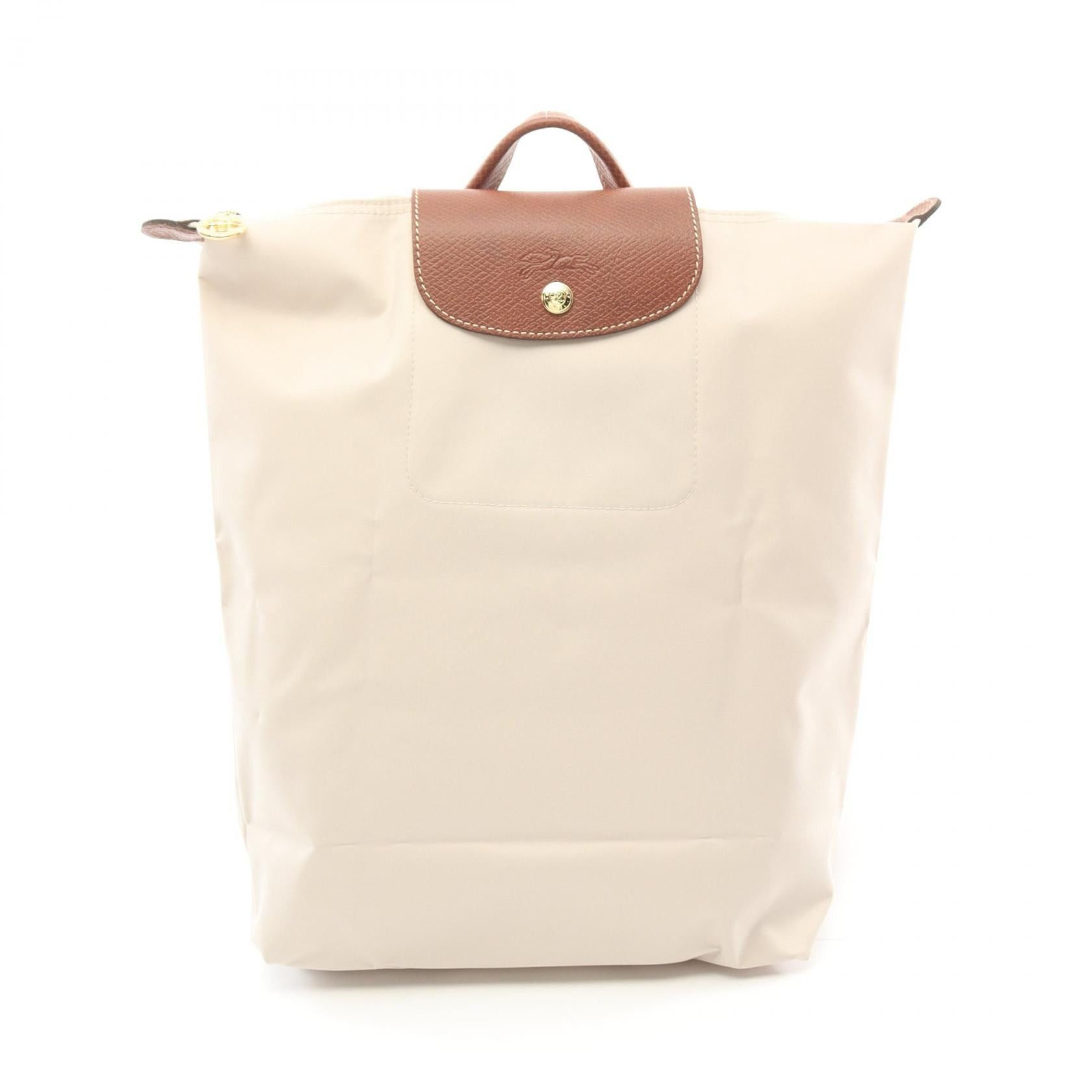 Longchamp Longchamp Le Preage Original M Backpack Rucksack Fabric Leather Beige Size ONE SIZE - 1 Thumbnail