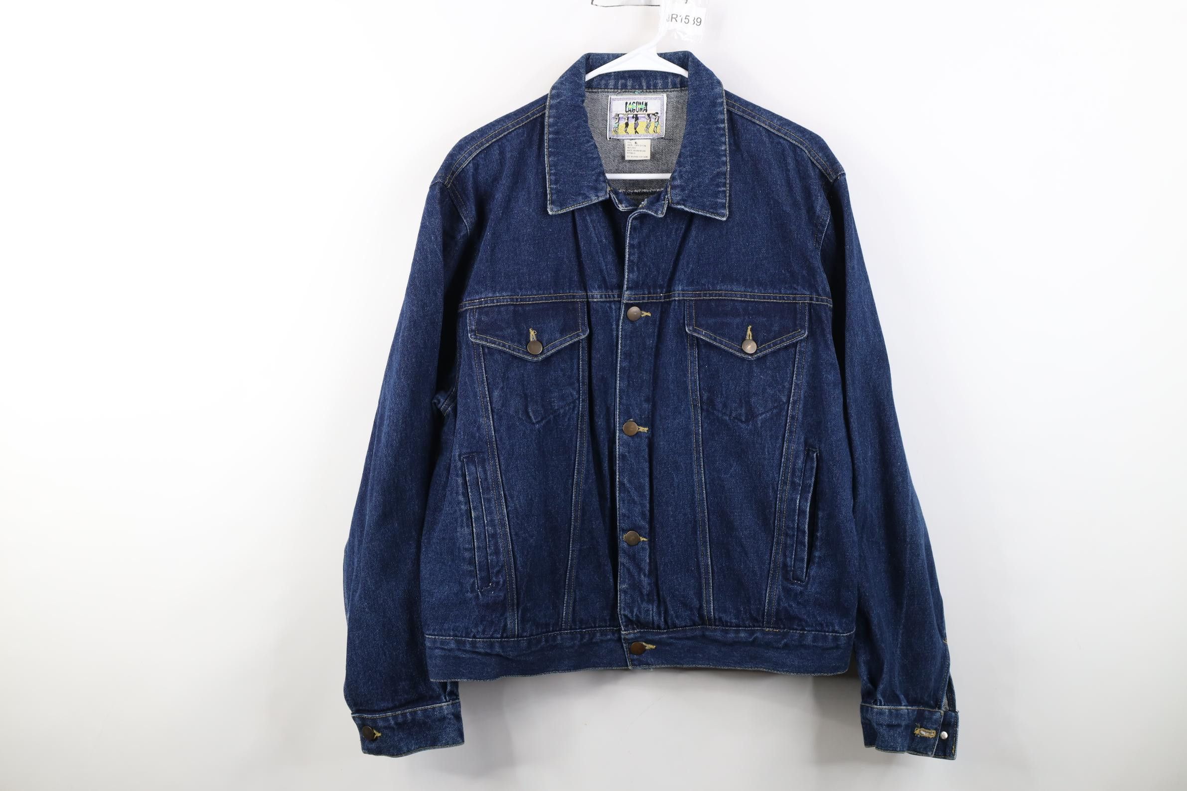 Vintage Vintage 90s Streetwear Fit Denim Jean Trucker Jacket Blue Size US XL / EU 56 / 4 - 1 Thumbnail