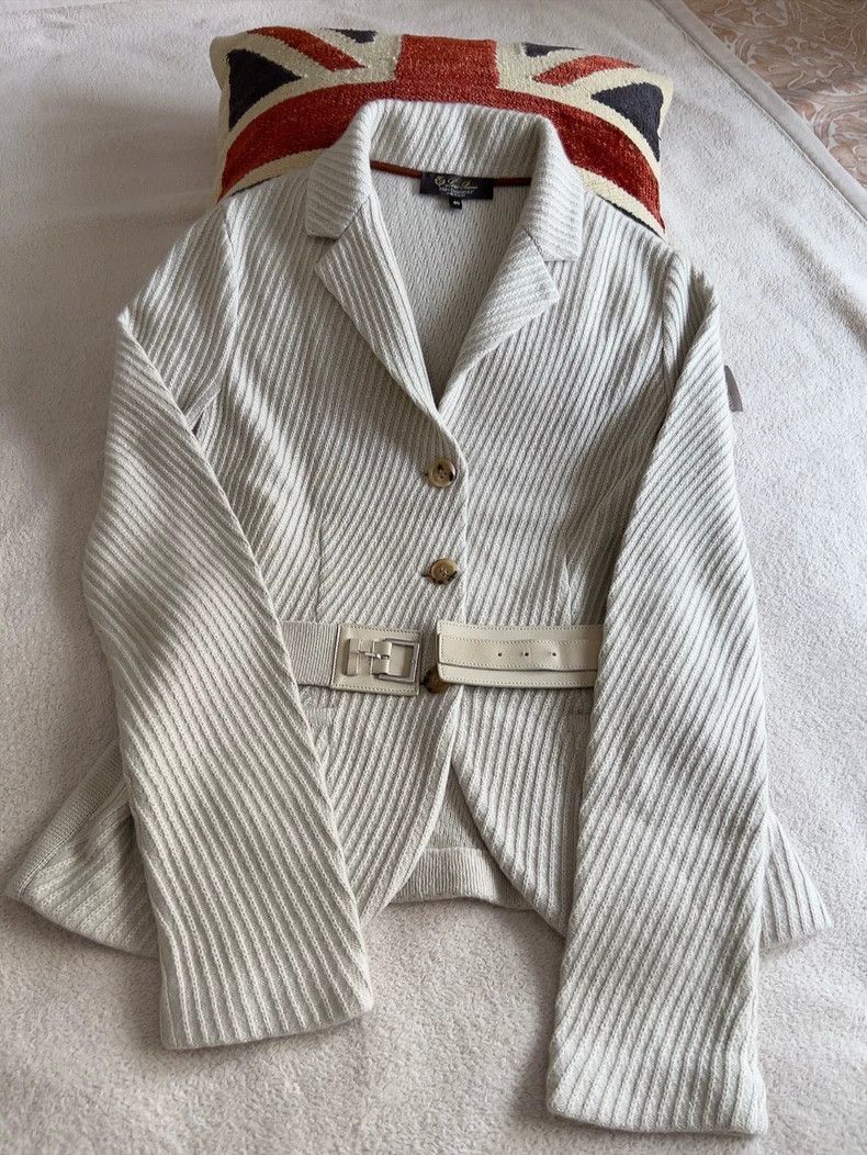 Loro Piana LORO PIANA Cashmere jacquard sweater coat Size M / US 6-8 / IT 42-44 - 1 Thumbnail