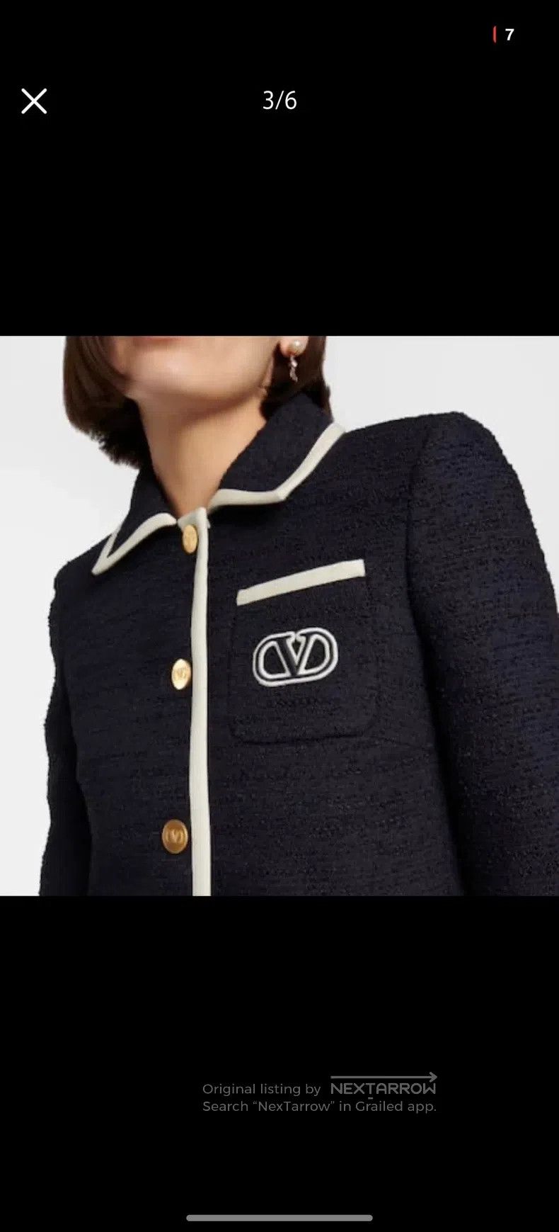 Valentino Valentino logo print lapel single-breasted long-sleeved ja Size S / US 4 / IT 40 - 7 Thumbnail