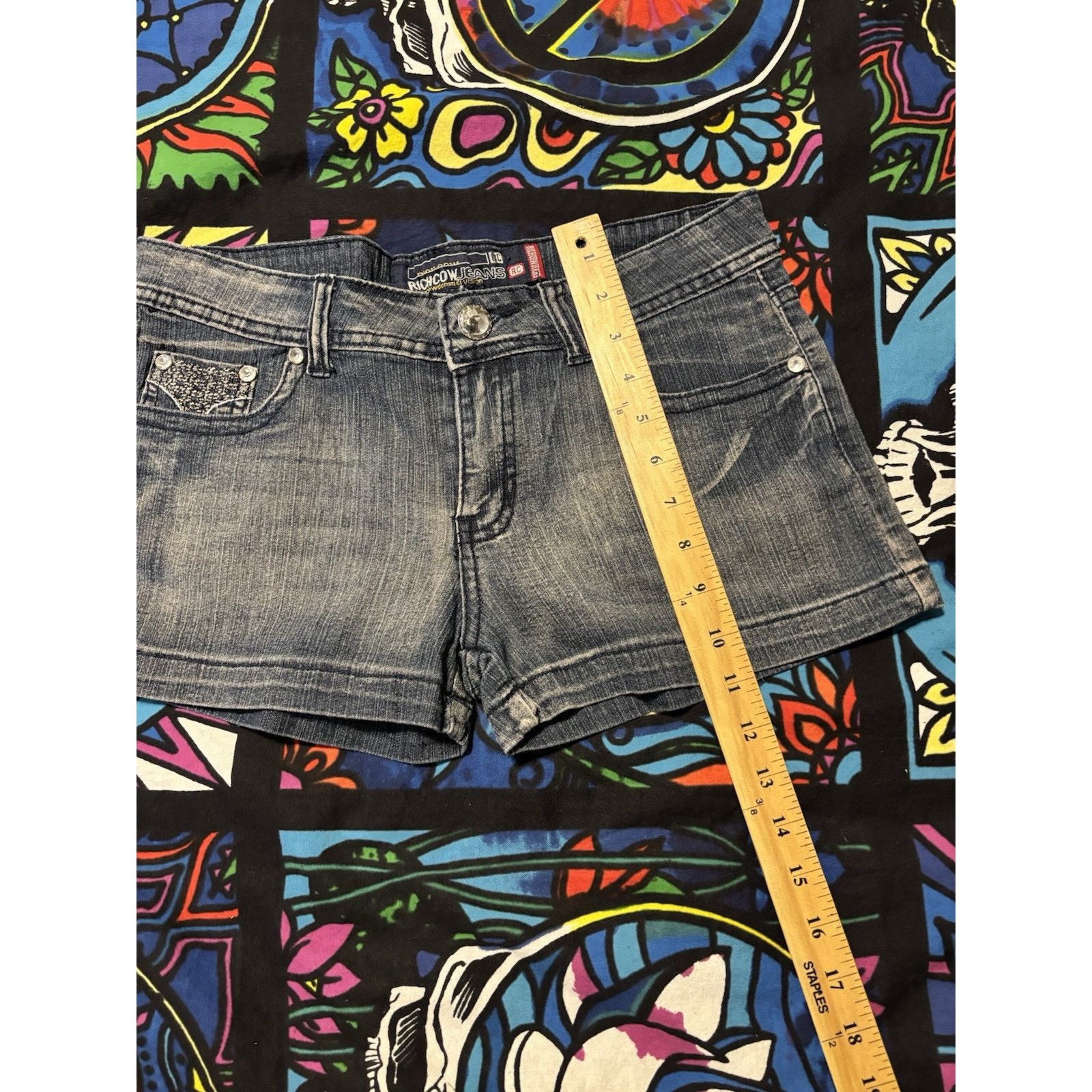 Vintage ladies shorts rich cow jeans 9 Mariah Brittney 2000s Y2k Size 32" / US 10 / IT 46 - 5 Thumbnail