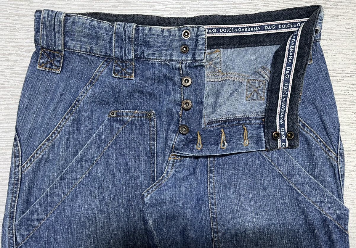Dolce & Gabbana Dolce & Gabbana - AW03 Denim Parachute Carpenter Cargo Pants Size US 30 / EU 46 - 13 Thumbnail