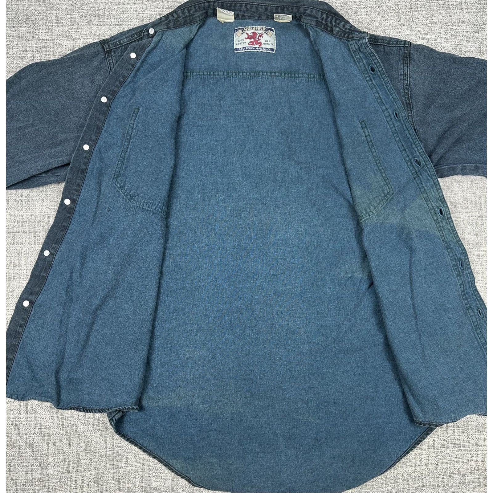 The Unbranded Brand Attrak Shirt Mens Medium Denim Long Sleeve Button Up Pocket Size US M / EU 48-50 / 2 - 6 Thumbnail