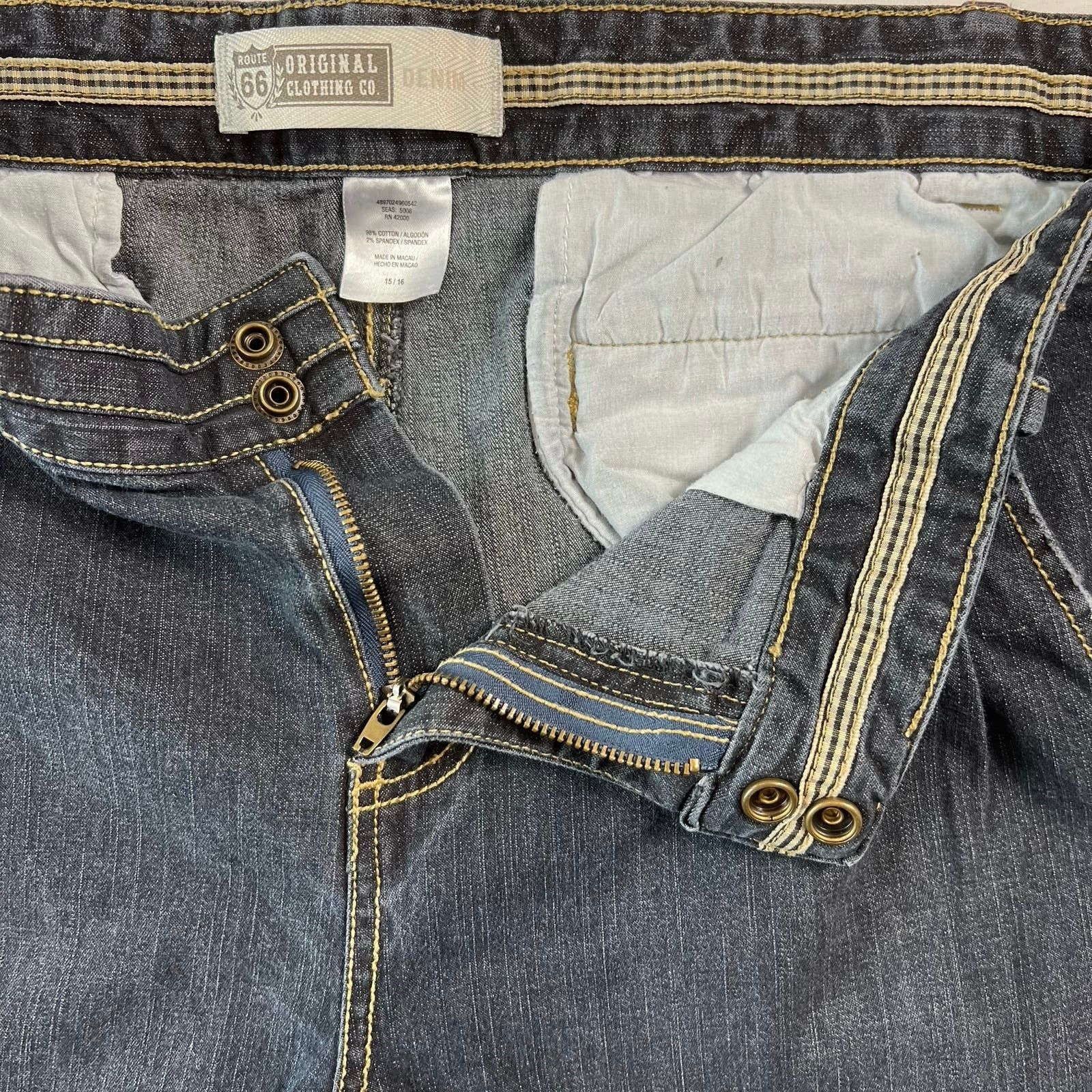 Route 66 VTG Route 66 Jeans Juniors 14/15 Wide Leg Y2K Skater Size 36" / US 14 / IT 50 - 8 Thumbnail