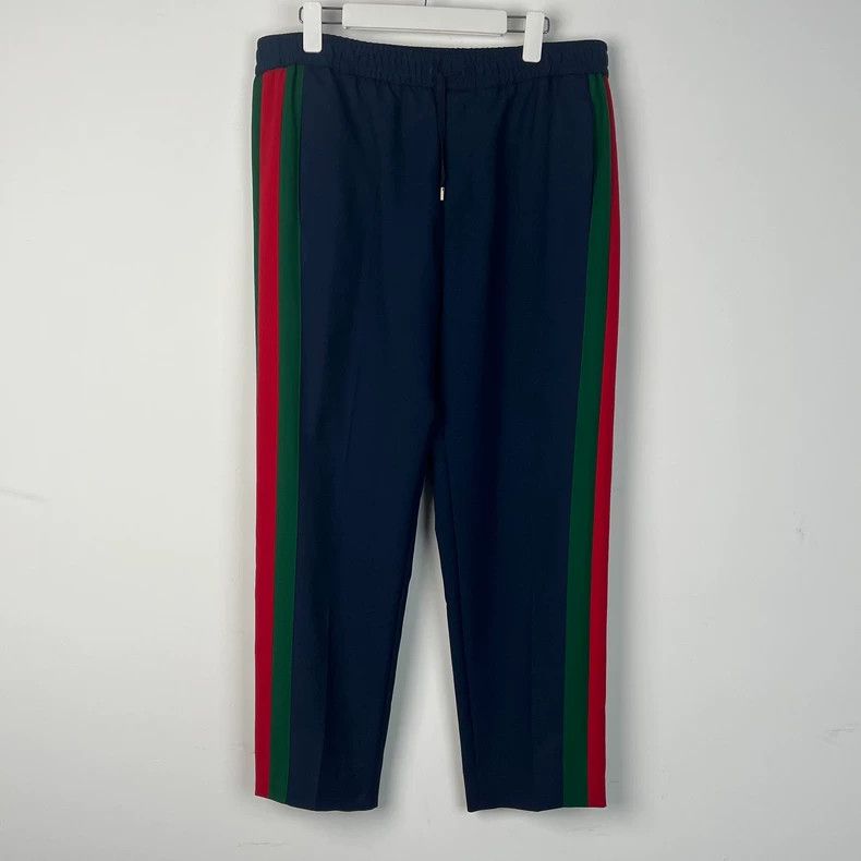 Gucci Gucci Red and green webbing sports casual pants 2503-Nextar Size US 34 / EU 50 - 1 Thumbnail