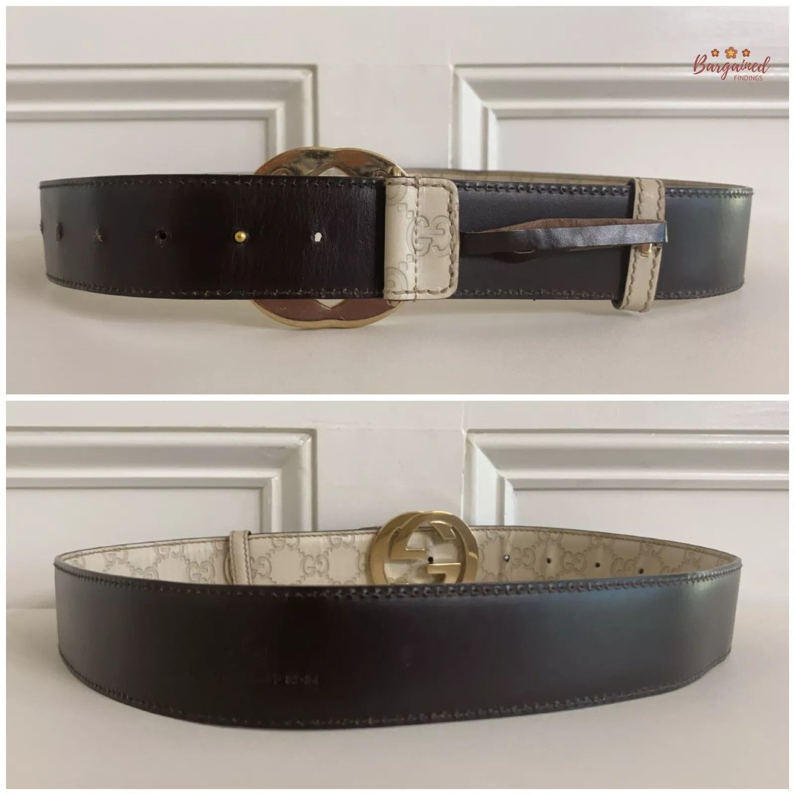 Gucci Gucci Guccissima Leather Gold Interlocking G Buckle Belt Size 30 - 2 Thumbnail