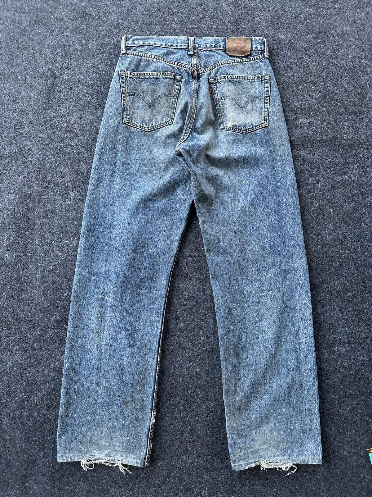 Levi's Vintage 90s Levis 504 Worn Dirty Denim 32x33 D168 Size US 32 / EU 48 - 4 Thumbnail