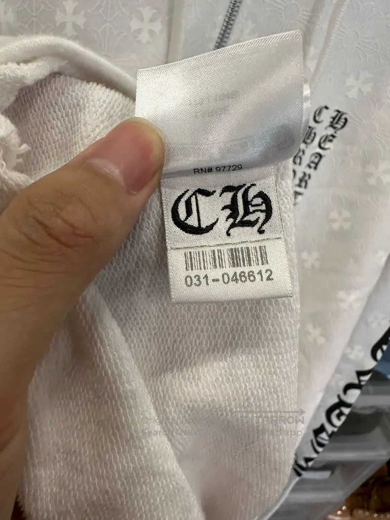 Chrome Hearts CHROME HEARTS Size L White Sanskrit horseshoe zipper hoodie Size US L / EU 52-54 / 3 - 7 Thumbnail