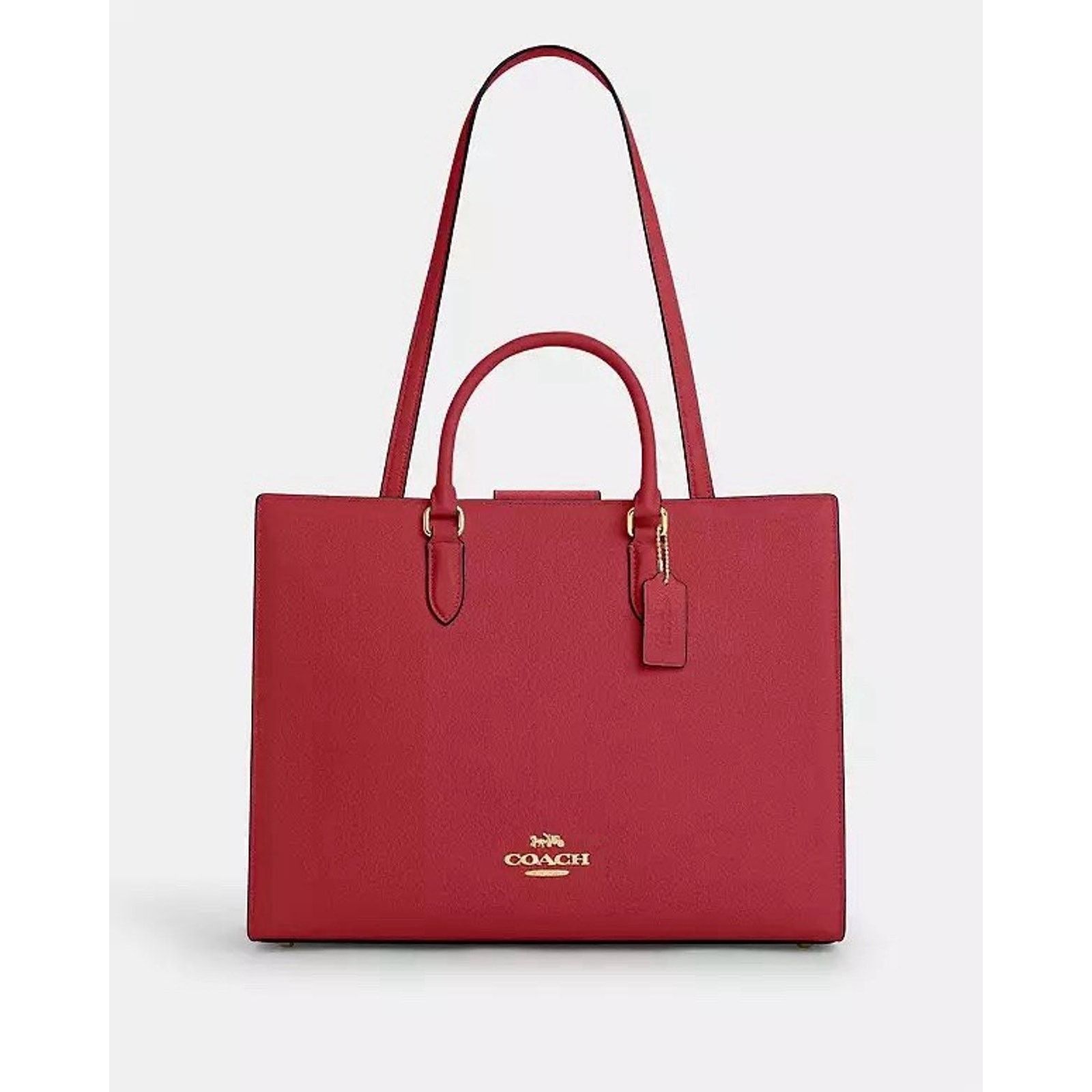 Coach NWT Bundle Coach Maggie Tote CY666 Red & Long Charm Chain Size ONE SIZE - 12 Thumbnail
