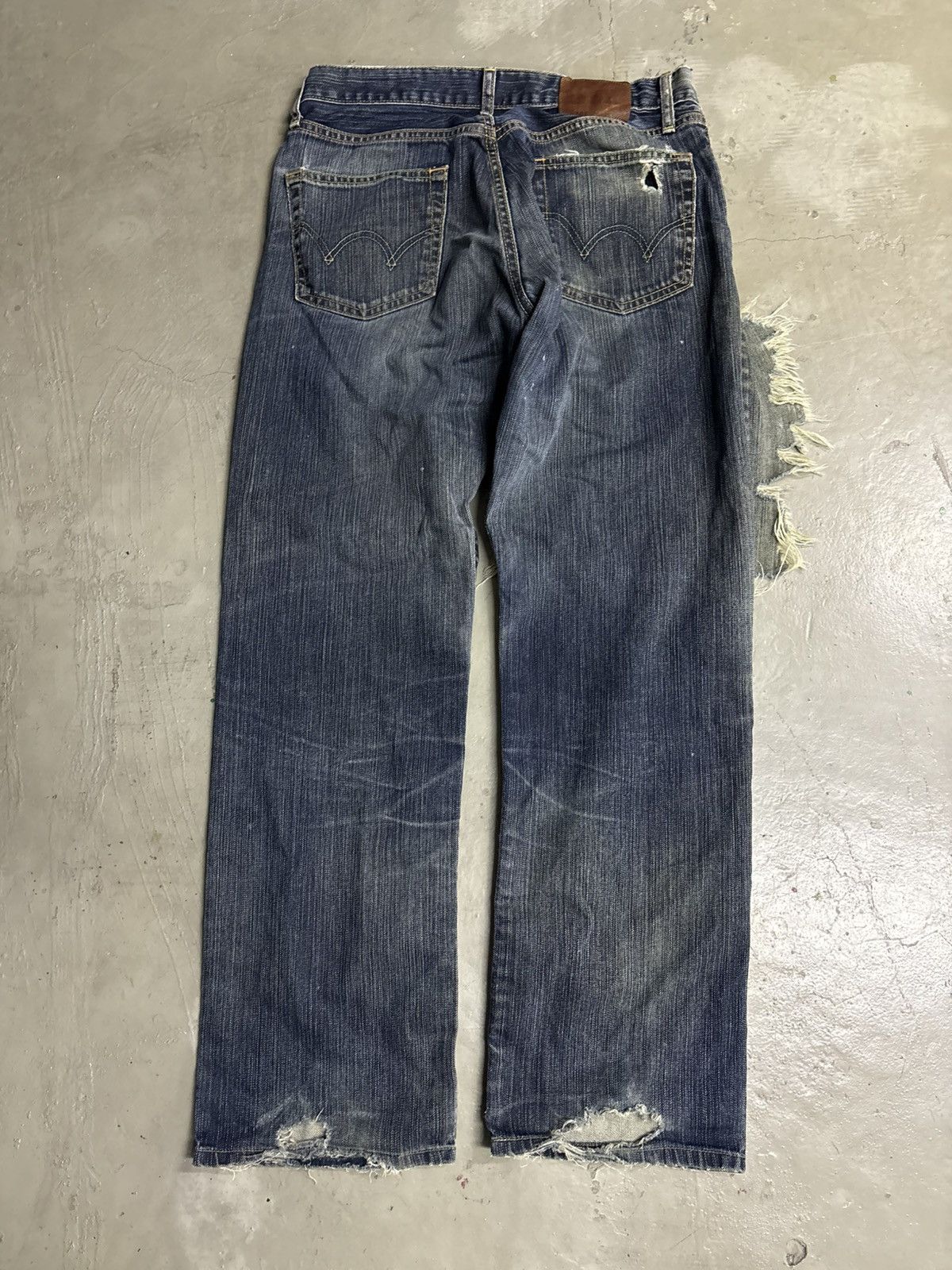Hedi Slimane Edwin 503 Balenciaga Destroyed Rusty Wash Distressed Jeans. Size US 31 - 12 Thumbnail