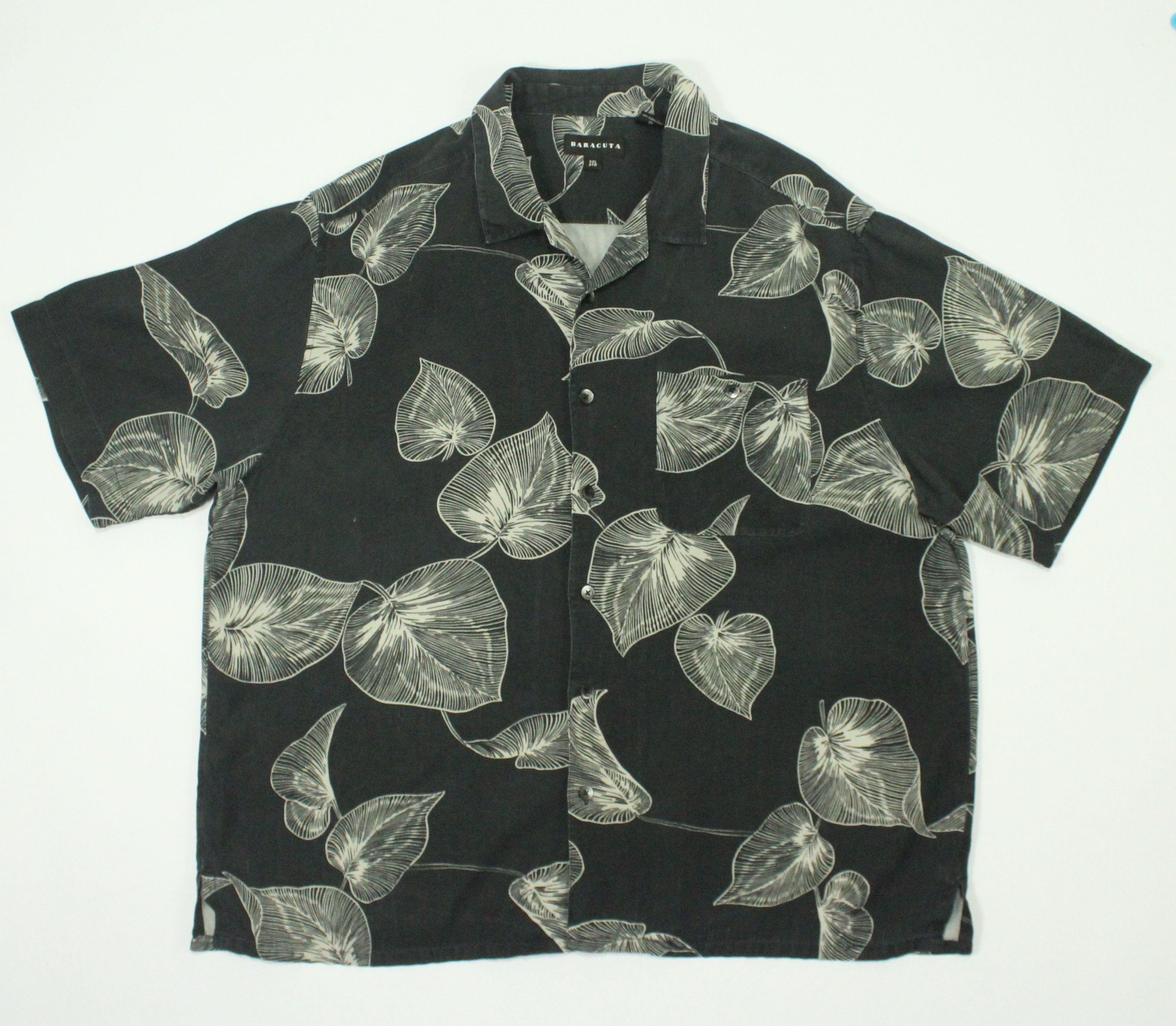 Baracuta SILK 🔥 Vintage BARACUTA Shirt Pocket Floral Motif Size US XXL / EU 58 / 5 - 7 Thumbnail