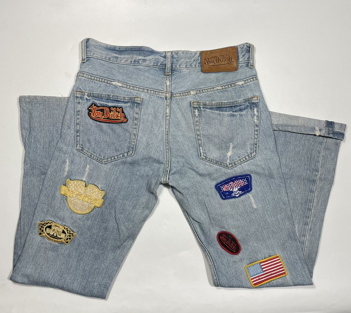 Von Dutch Vintage Von dutch patch y2k 2000 multi logo wide straight Size US 30 / EU 46 - 9 Thumbnail