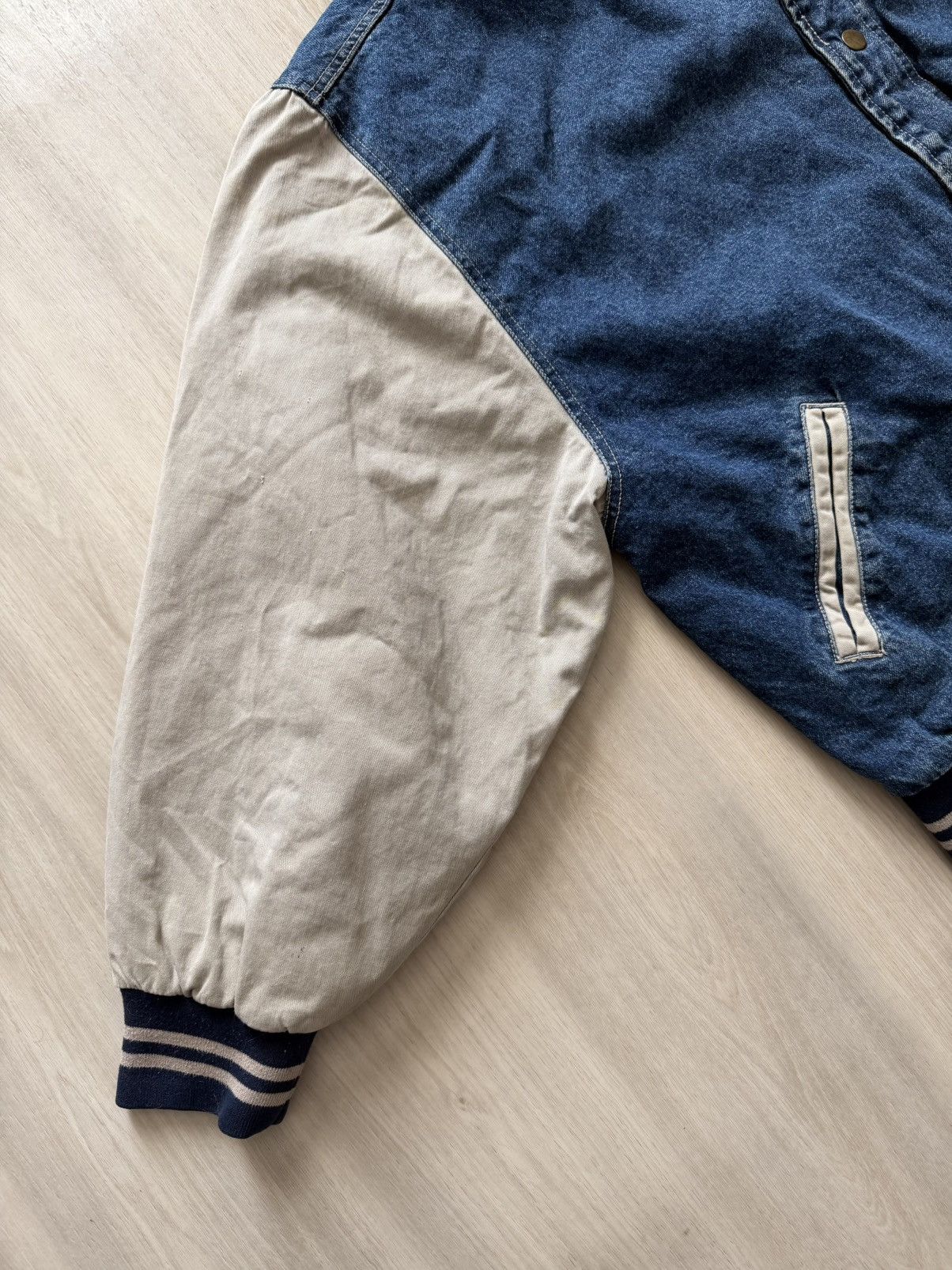 Vintage Vintage Expedition Gear Denim Jean Varsity Bomber Sz XL Size US XL / EU 56 / 4 - 4 Thumbnail