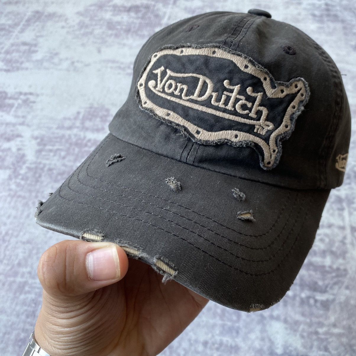 Japanese Brand Von Dutch Distressed Hat Cap Size ONE SIZE - 6 Thumbnail