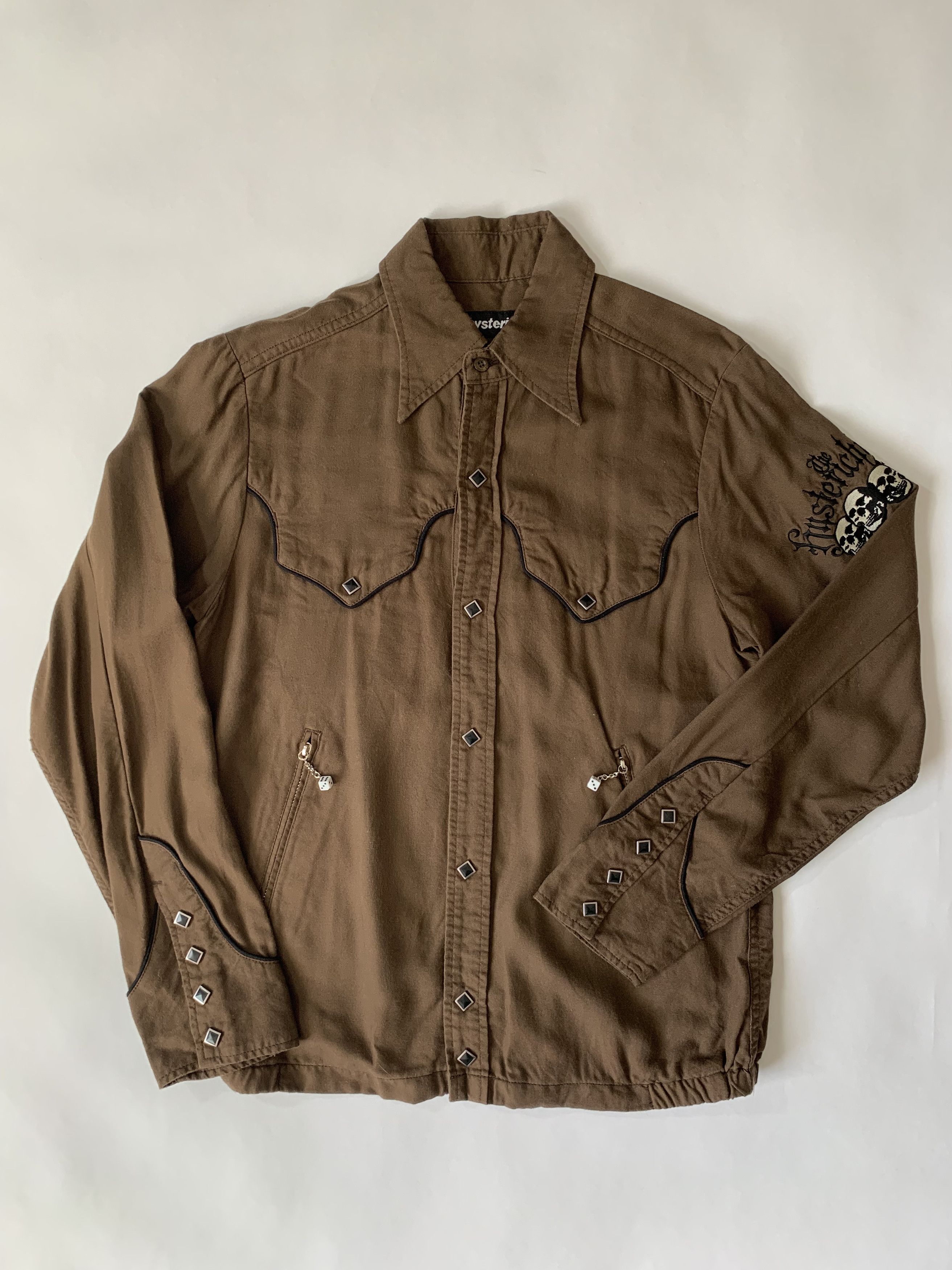 image of Hysteric Glamour Ss00 Western Skulls Jacket in Brown, Men's (Size Small)