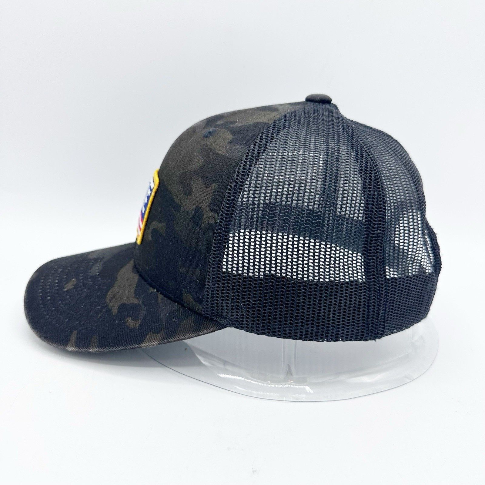 Other Swate Fishing Camo Merica Patch Trucker Snapback Hat Cap Size ONE SIZE - 6 Thumbnail
